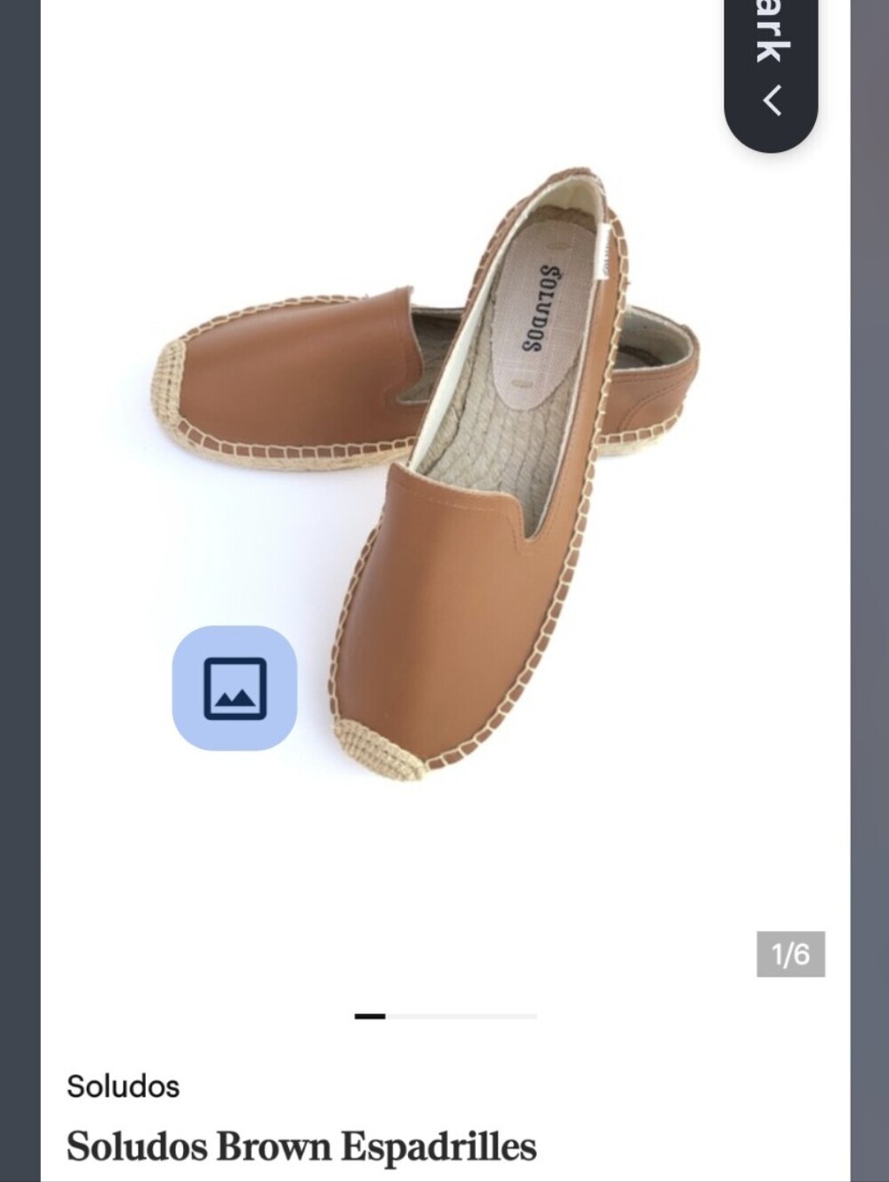 Soludos Tan/Brown Leather Espadrille Slip-On Loafers